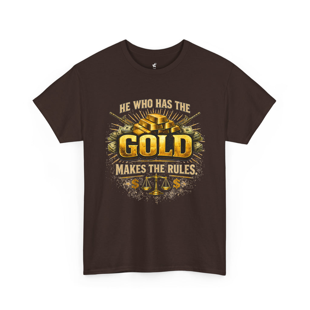 'He Who Has the Gold Makes the Rules' Vintage Justice Tee -- Gildan 5000