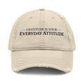 Distressed Embroidered Dad Hat — Everyday Attitude Cap