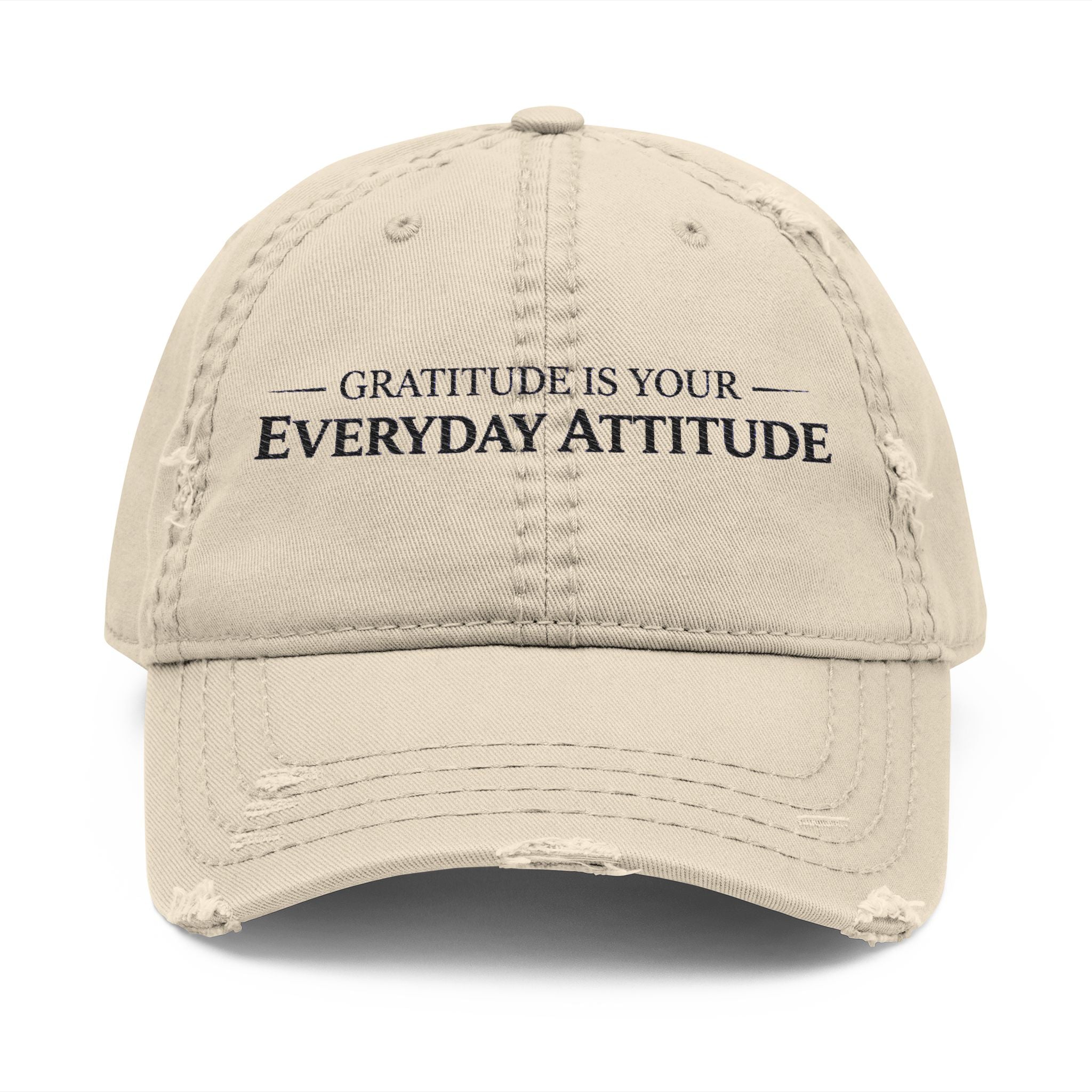 Distressed Embroidered Dad Hat — Everyday Attitude Cap