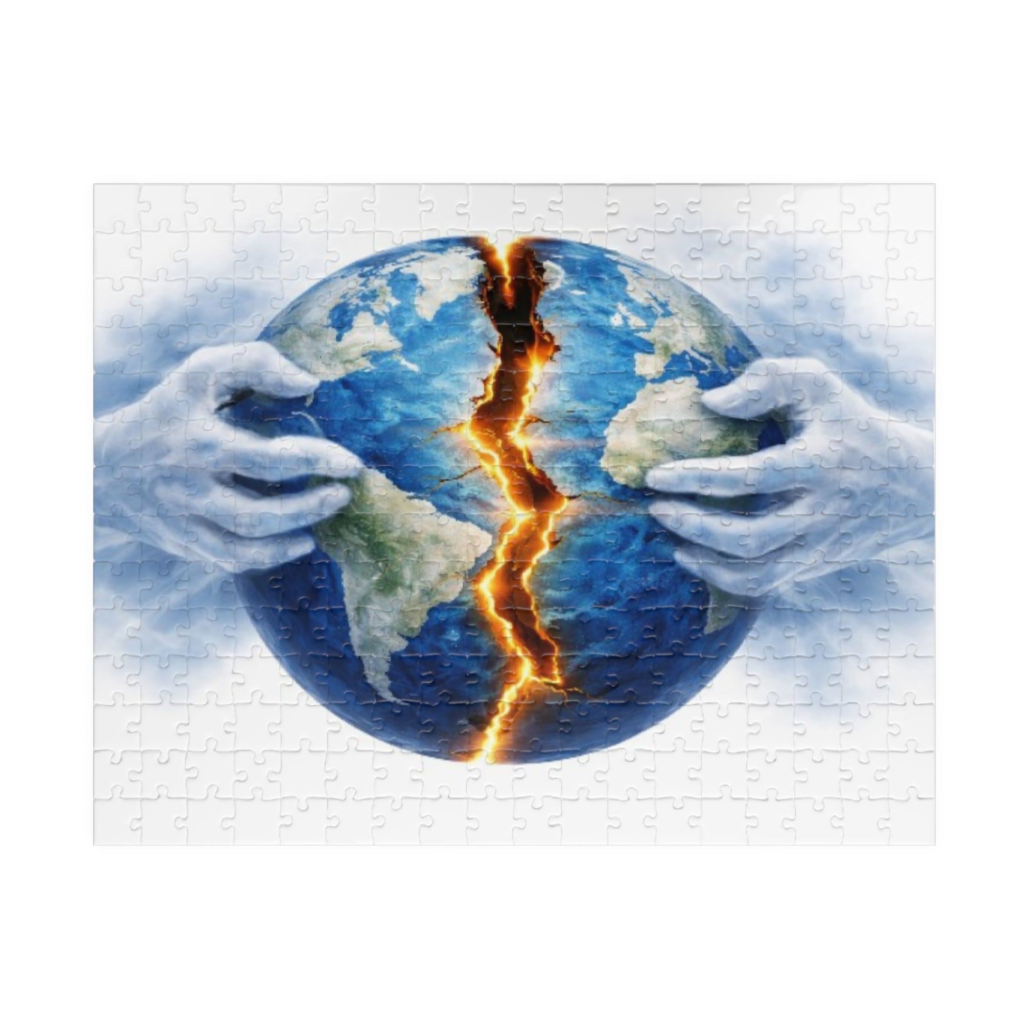 Earthquake Globe Puzzle — Cracked World Jigsaw (110–1014 pcs)