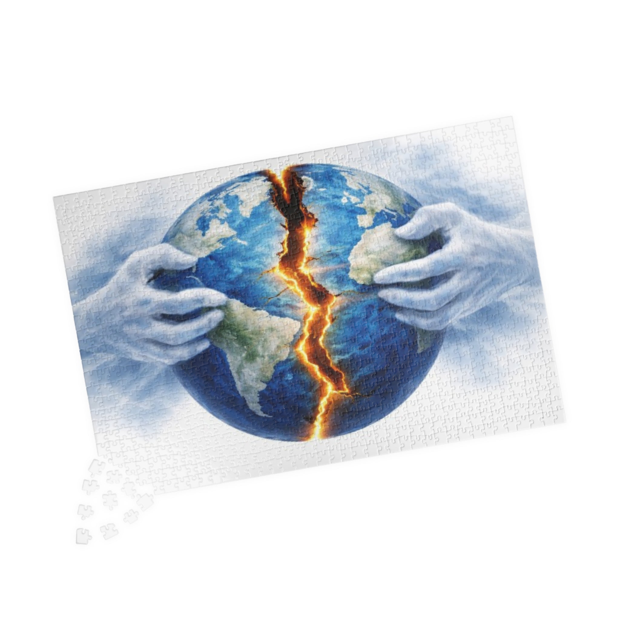 Earthquake Globe Puzzle — Cracked World Jigsaw (110–1014 pcs)