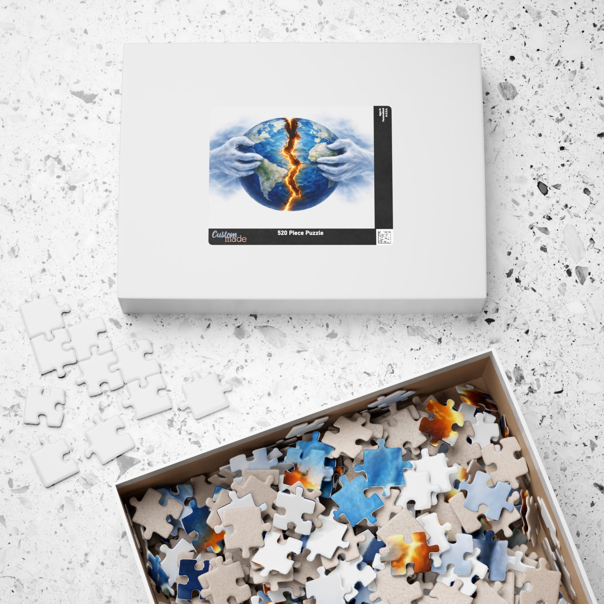 Earthquake Globe Puzzle — Cracked World Jigsaw (110–1014 pcs)