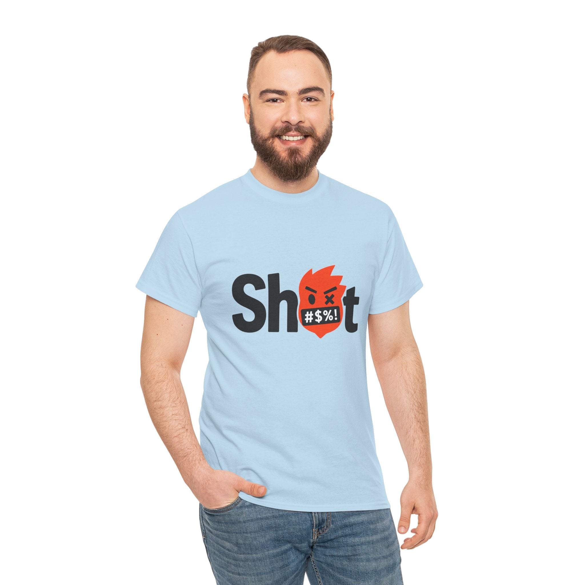 "Sh*t" Flame Mask Logo Shirt -- Gildan 5000