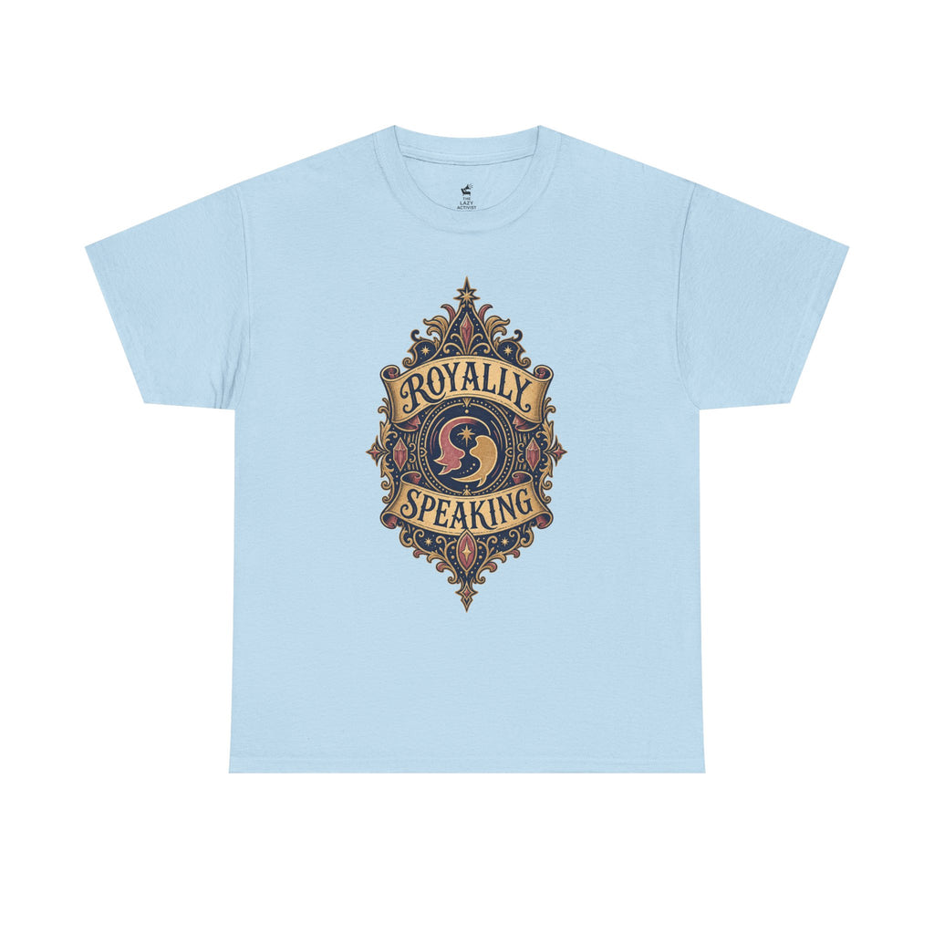 "Royally Speaking" Vintage Crest Graphic Tee -- Gildan 5000