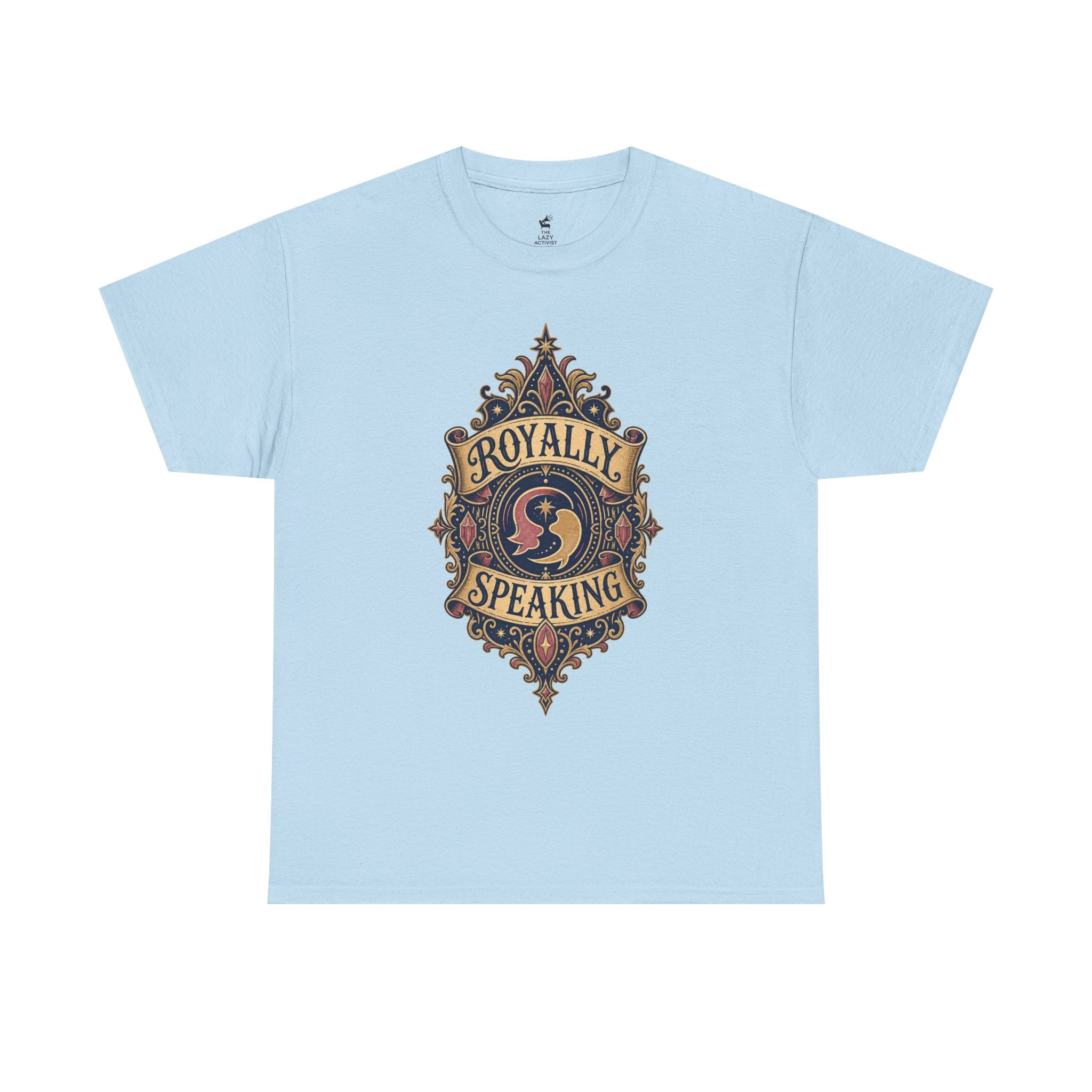 "Royally Speaking" Vintage Crest Graphic Tee -- Gildan 5000