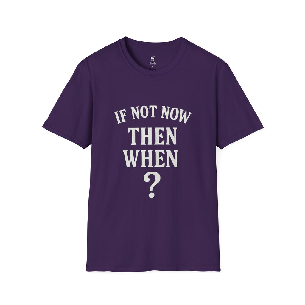 "If Not Now Then When?" Motivational Graphic Tee -- Gildan 64000