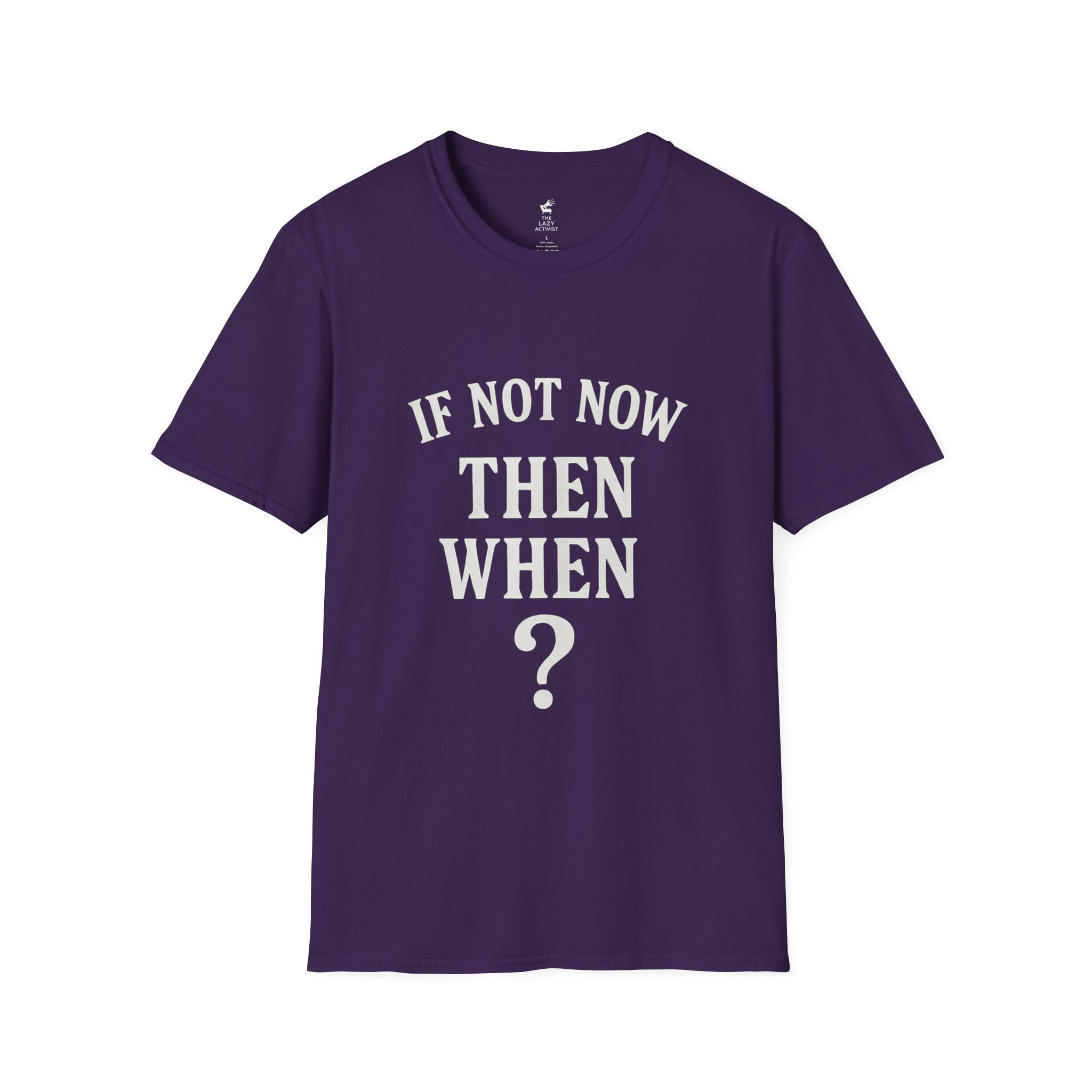 "If Not Now Then When?" Motivational Graphic Tee -- Gildan 64000