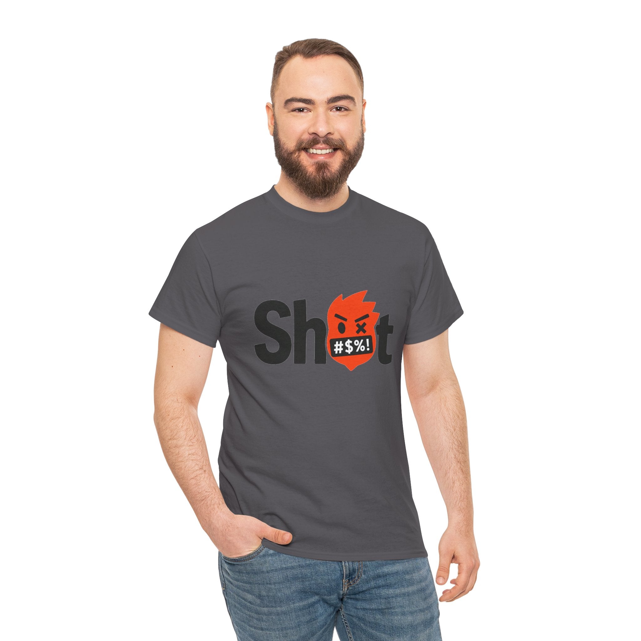 "Sh*t" Flame Mask Logo Shirt -- Gildan 5000