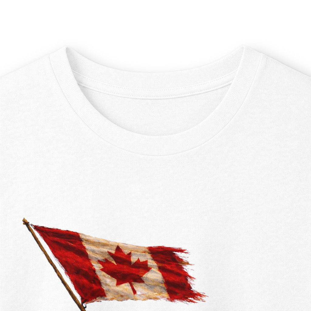 Canadian Flag Raising Long Sleeve Tee -- Gildan 2400