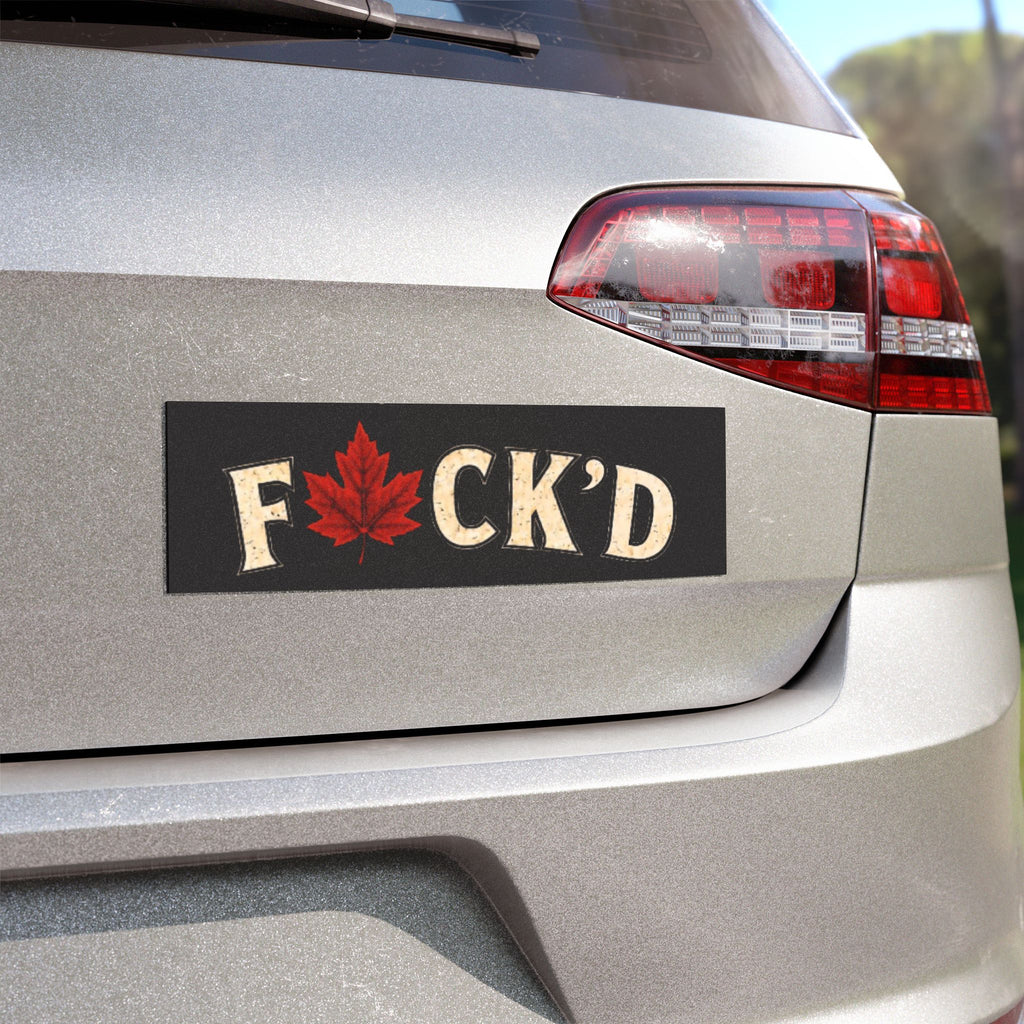 "F*ck'd" Canadian Maple Leaf Car Magnet — Funny Bumper Sticker Style Magnet