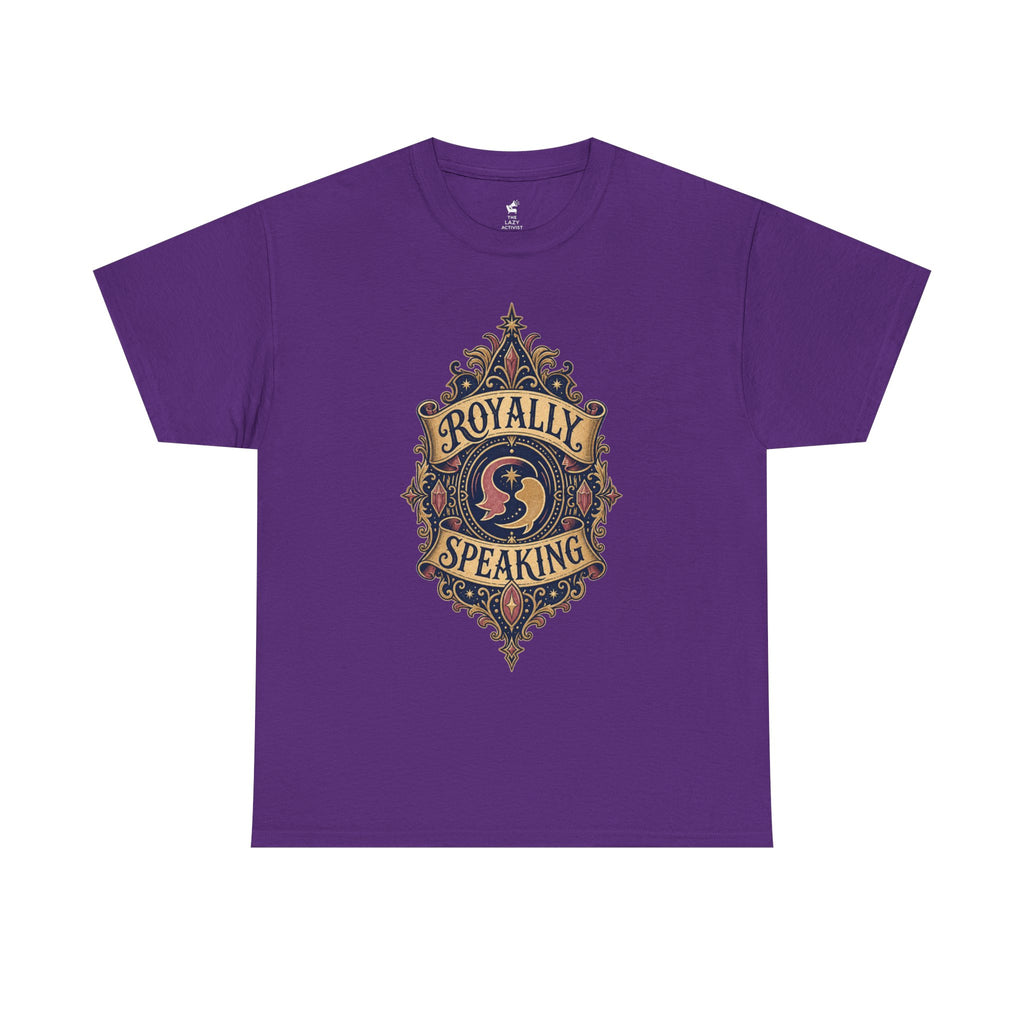 "Royally Speaking" Vintage Crest Graphic Tee -- Gildan 5000