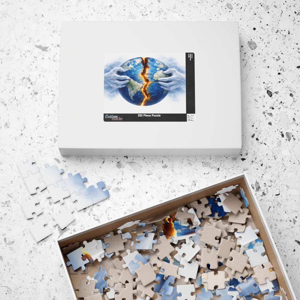 Earthquake Globe Puzzle — Cracked World Jigsaw (110–1014 pcs)