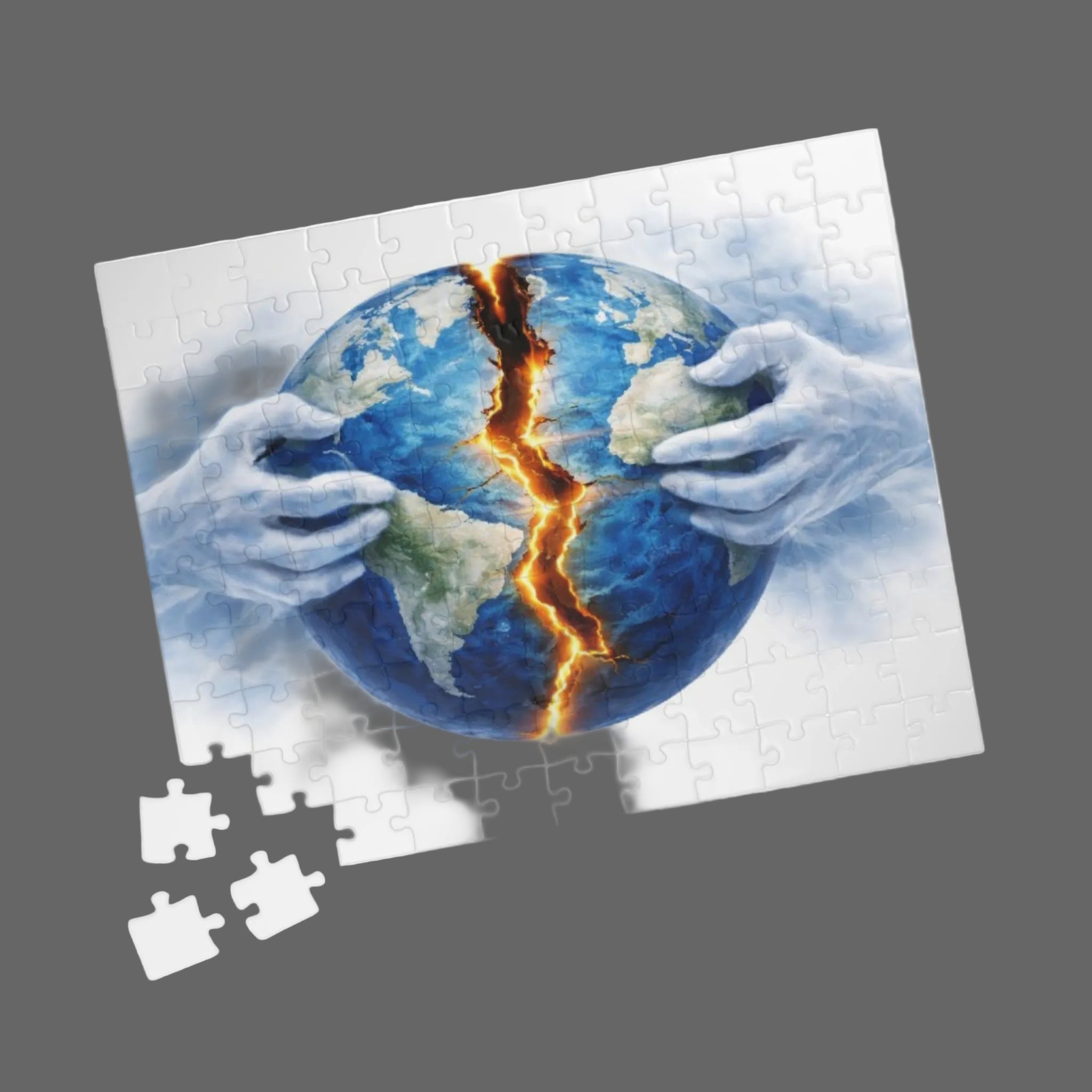 Earthquake Globe Puzzle — Cracked World Jigsaw (110–1014 pcs)