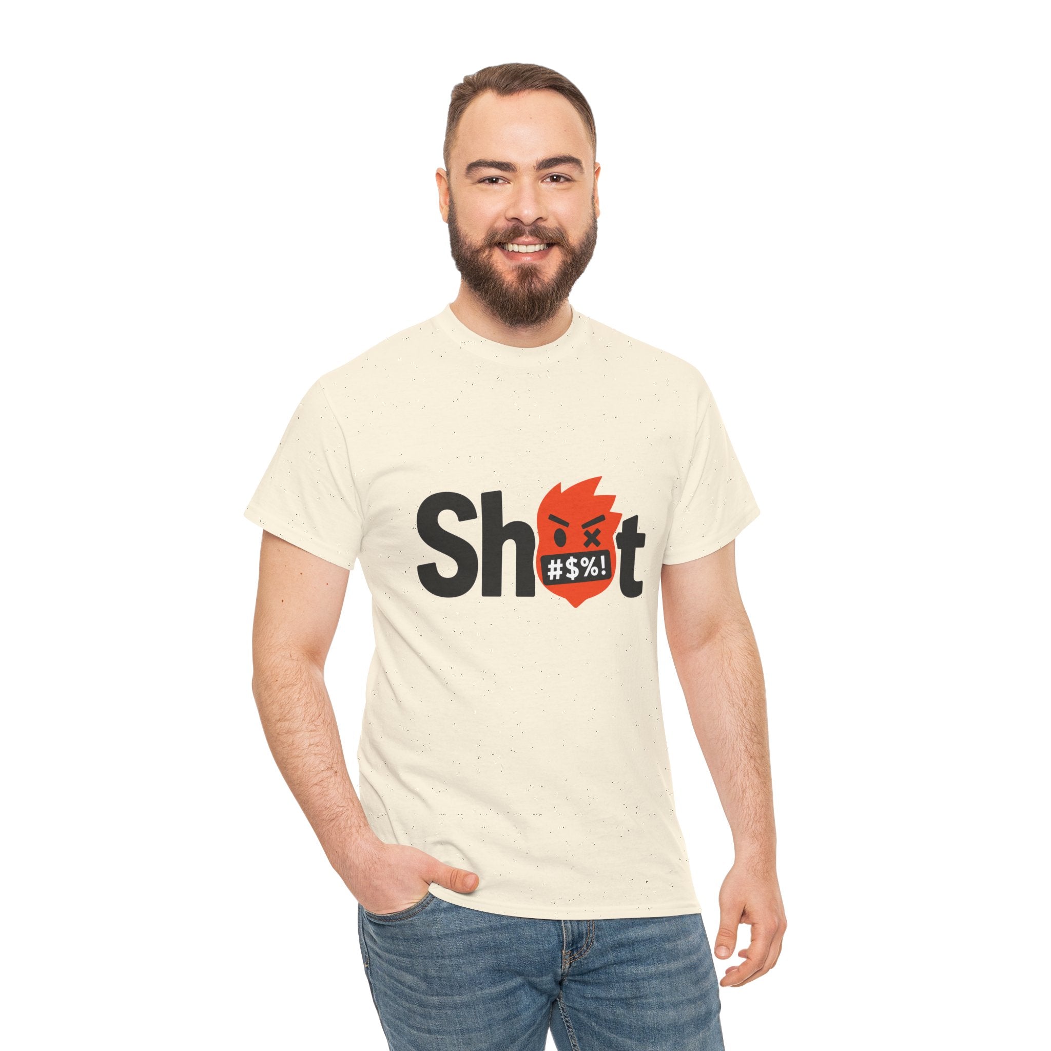 "Sh*t" Flame Mask Logo Shirt -- Gildan 5000