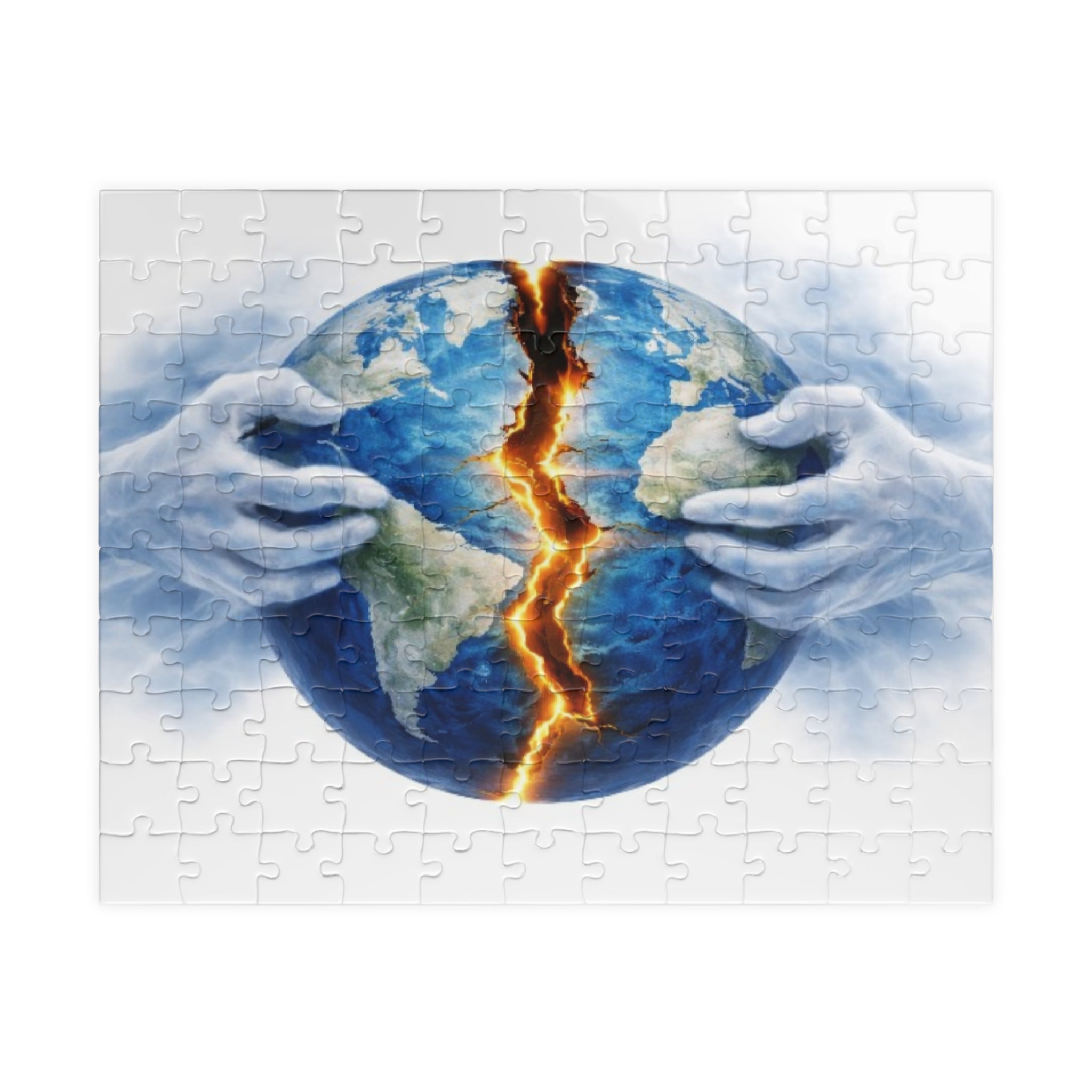Earthquake Globe Puzzle — Cracked World Jigsaw (110–1014 pcs)