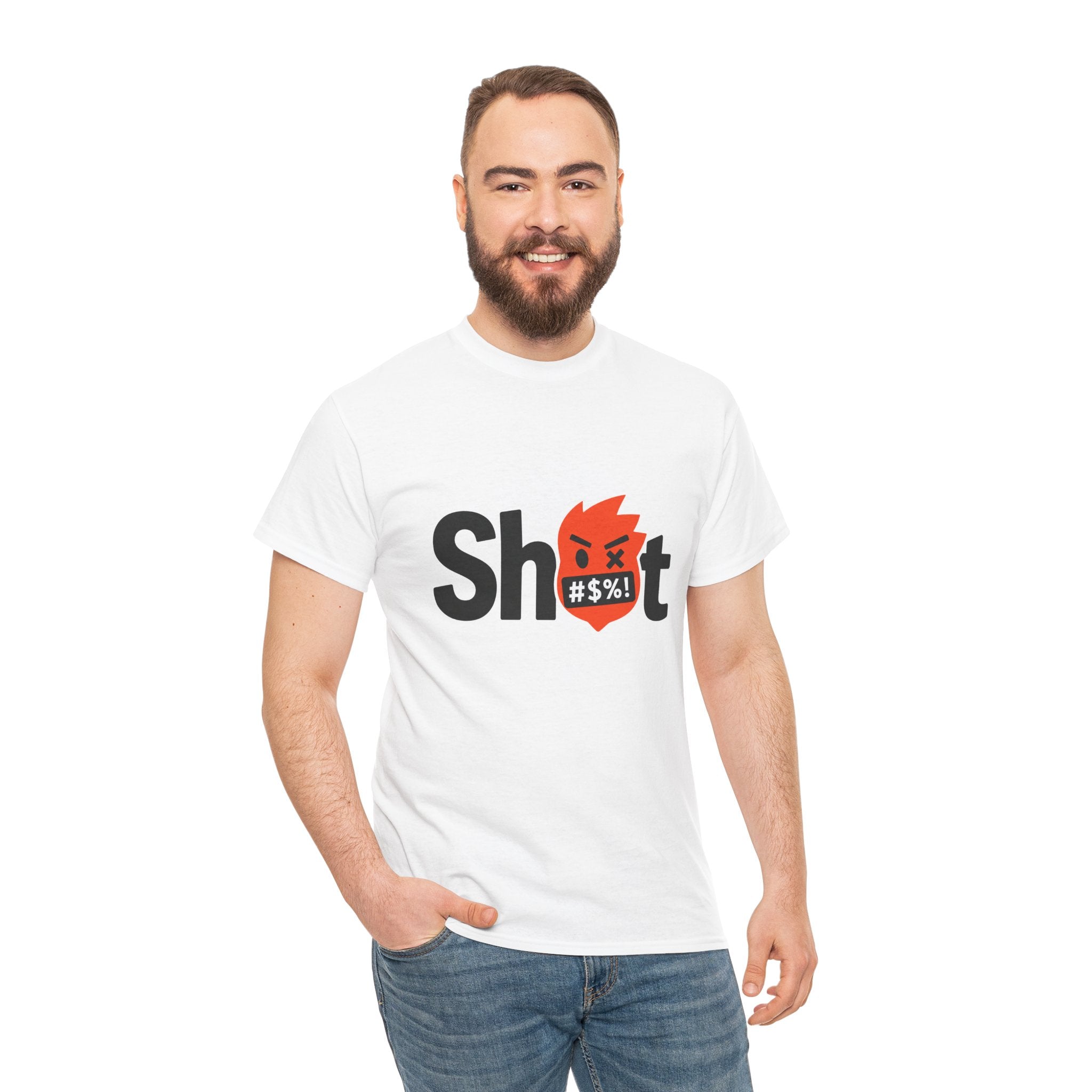 "Sh*t" Flame Mask Logo Shirt -- Gildan 5000