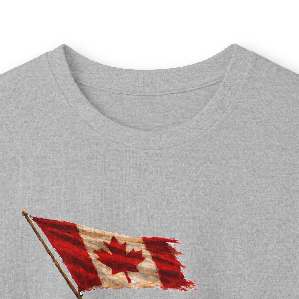 Canadian Flag Raising Long Sleeve Tee -- Gildan 2400