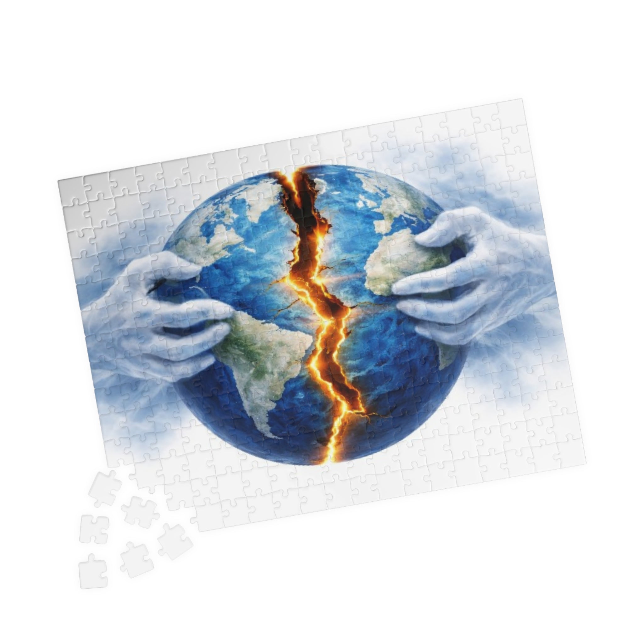 Earthquake Globe Puzzle — Cracked World Jigsaw (110–1014 pcs)