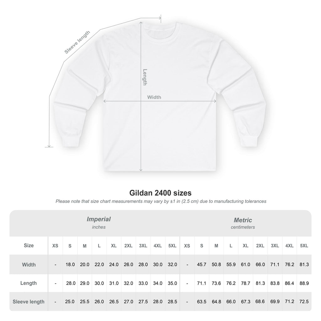 Canadian Flag Raising Long Sleeve Tee -- Gildan 2400