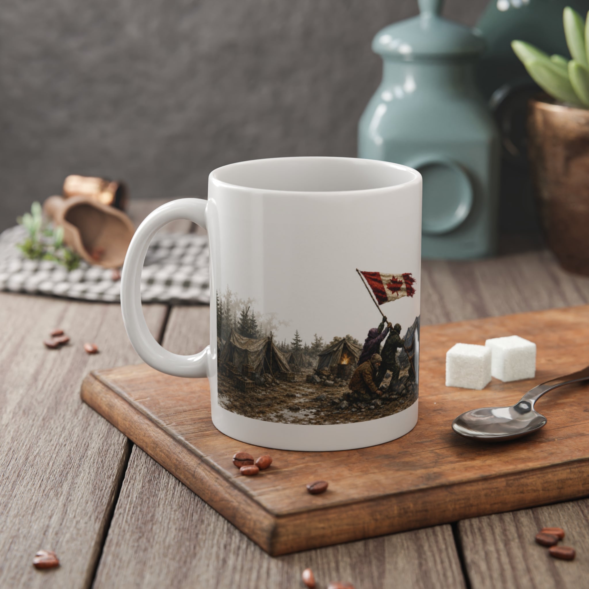 Raising the Flag_ True Patriots_ Coffee Cup