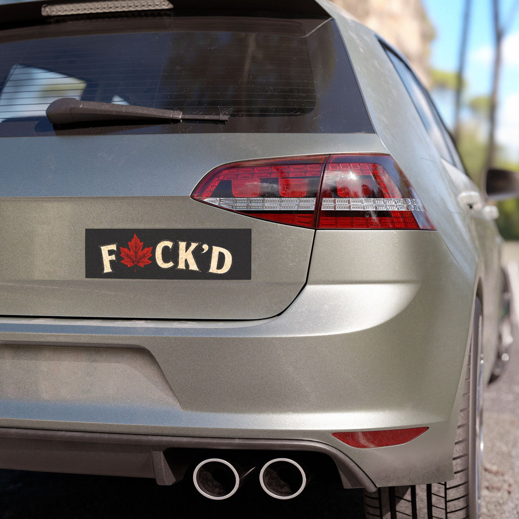 "F*ck'd" Canadian Maple Leaf Car Magnet — Funny Bumper Sticker Style Magnet