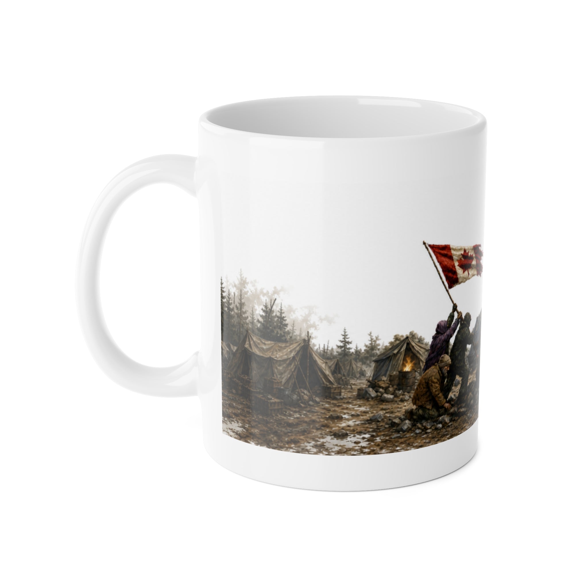 Raising the Flag_ True Patriots_ Coffee Cup