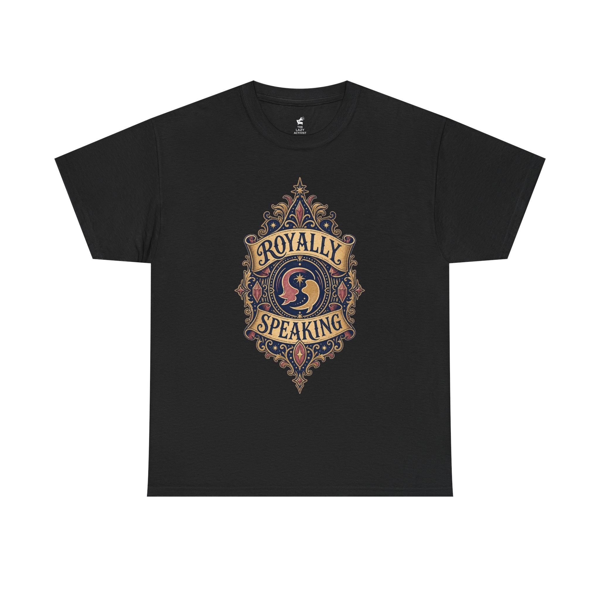 "Royally Speaking" Vintage Crest Graphic Tee -- Gildan 5000