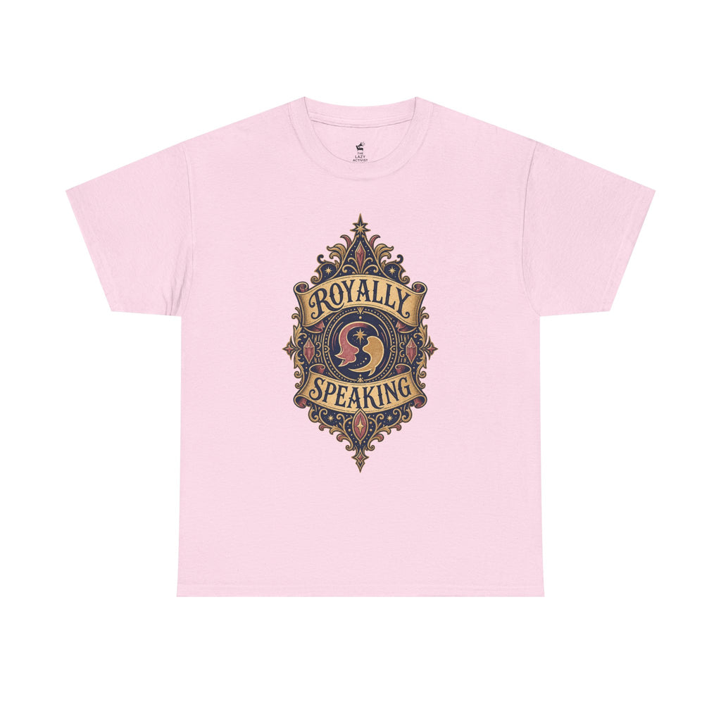 "Royally Speaking" Vintage Crest Graphic Tee -- Gildan 5000