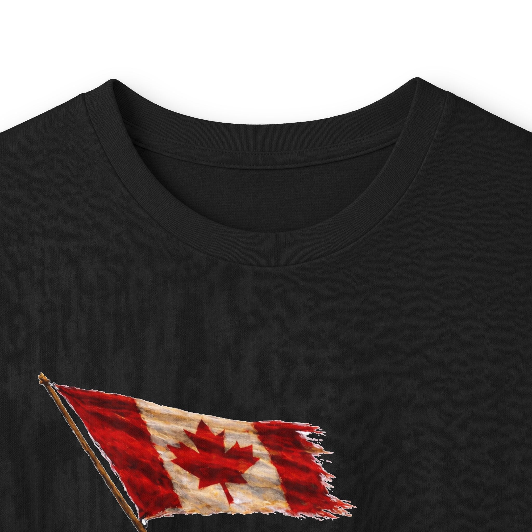 Canadian Flag Raising Long Sleeve Tee -- Gildan 2400