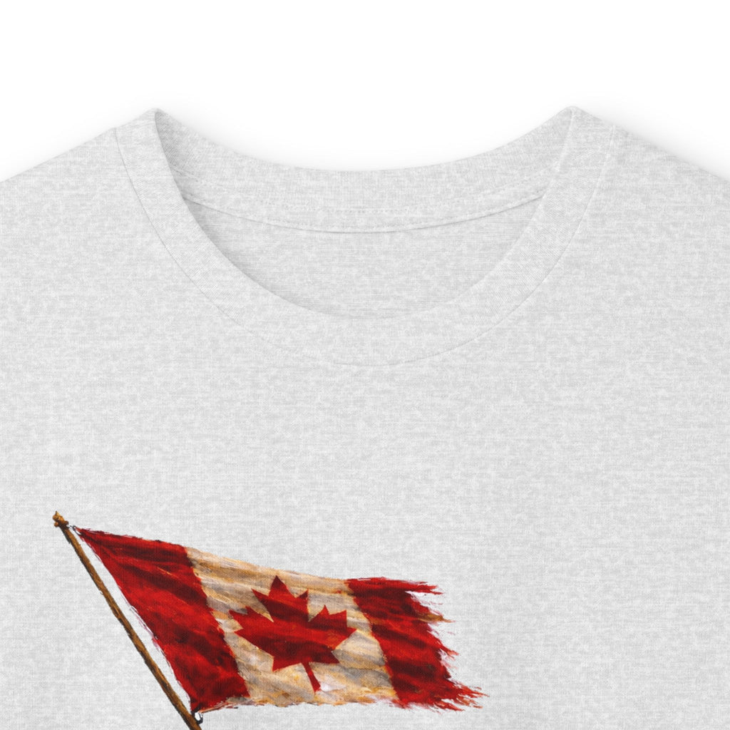Canadian Flag Raising Long Sleeve Tee -- Gildan 2400